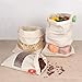 Simply Eco 7 reusable natural cotton produce bags with drawstring. Mesh bags for fruits and veggies, muslin bags with see through window for bulk food storage. Zero waste mesh eco bags