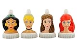 good2grow spill-proof bottle toppers 4-pack, Disney Princesses- Jasmine, Cinderella, Belle & Ariel