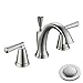ENZO RODI 8 inch Bathroom Faucets Widespread Brushed Nickel, Two-Handle Bath Lavatory Vanity Sink Faucet, for 3-Holes Wide Spread Set, with Metal Lift Pop-up Drain Assembly, Transitional Mid-Arc Spout