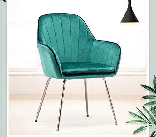 NSCHJZ Kitchen Living Room Lounge Chair Armchair Dining Chair, Velvet Gold Legs, Detachable Cushion, Load Capacity 330 Lbs