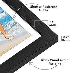 Americanflat 12x18 Poster Frame in Black - Use as