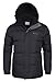 Mountain Warehouse Snow Mens Jacket - Water Resistant Rain Coat Black X-Small