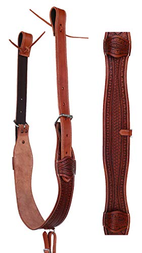 Challenger Tack Horse Western Basket Weave Leather Rear Flank Back Cinch Girth Billets 9779