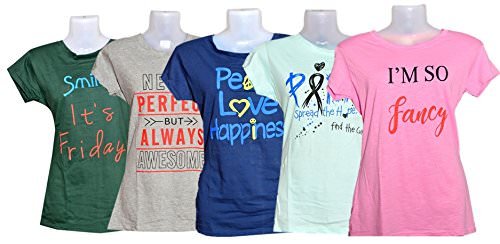 krystle 100% cotton girl t-shirts combo (5 pc set)