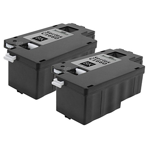 Speedy Inks - 2pk Compatible Dell C1660 C1660W 332-0399 4G9HP Black Toner Cartridge for use in Dell C1660W