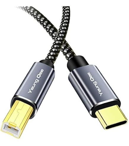 Printer Cable To Usb C 3BAO USB B To USB C Printer Cable 1m (3.3 FT ) With USB A To USB C Female Adapter,USB C To USB-B Compatible With MacBook Pro/Air