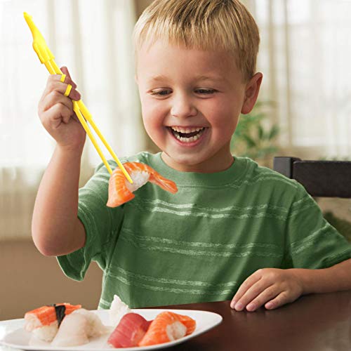 Training Chopsticks for Children Adults,LANMOK 4 Pairs Children's Chopsticks with Helpers Multi Animal Style Design Learning Chopstick Set Reusable Fun Helper for Kids Child Right or Left Handed - Thumbnail 2
