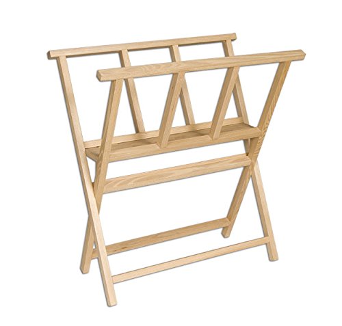 Creative Mark Folding Wood Large Print Rack - Perfect for Display of Canvas, Art, Prints, Panels, Posters, Art Gallery Shows, Storage Rack - [Beechwood Finish] (Best Site For Canvas Prints)