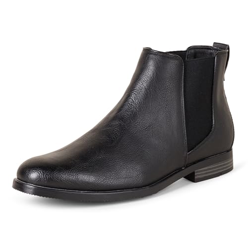 Amazon Essentials Men's Slip On Chelsea Ankle Boot, Black, 9