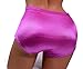 Viola's Secret Women Satin High Waist Brief 6 pack of Plus Size Plain Satin Underwear (3XL)