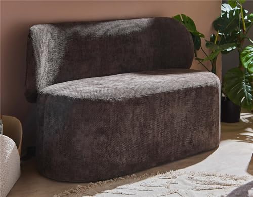 SOFA YAK 2P CHENILLA GRUESA MARRON 120 CMS. 120x55x73 cms