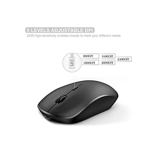 JOYACCESS-Wireless-Keyboard-Mouse-24G-Rechargeable-Slim-Keyboard-and-Mouse-with-Number-Pad-Ergonomic-Keyboard-for-Windows-PCSmart-TVLaptopApple-Mac-QWERTY-UK-Layout-Black Rechargeable Wireless Keyboard and Mouse, J JOYACCESS Full Size Ultra Thin Wireless Keyboard and Mouse, 2400 DPI Quiet…