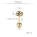 Cottvott Flowers Surgical Steel Earrings Studs for Womens Gold Black (3pairs Mix Color)