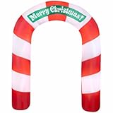 Gemmy 36681 Airblown Inflatable Candy Cane Archway, 90-Inch