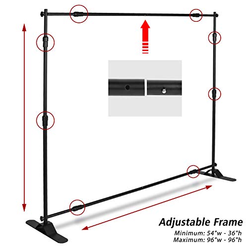 Photo Backdrop Stand Heavy Duty Banner Holder Adjustable Photography