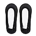 Women's No Show Nylon Socks Arch Support Sponge Cushion Liner (2 Pairs) (Shoe-Size 5-6, 2Black)