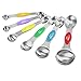 Magnetic Measuring Spoons, Alotpower Heavy Duty Stainless Steel Metal Measuring Spoons for Dry or Liquid, Fits in Spice Jar, Set of 6