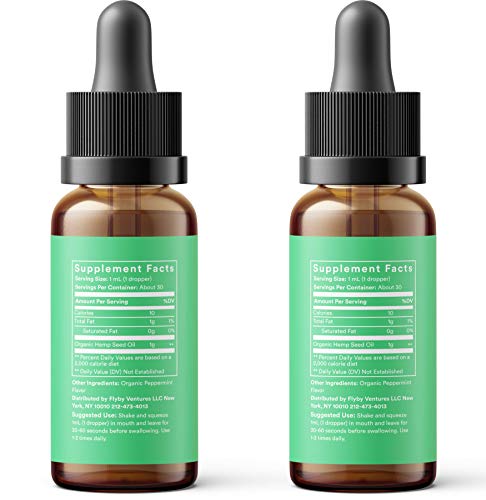 Flyby (2-Pack) Pure Hemp Oil Extract for Pain & Stress Relief - 29000mg of Organic Hemp Extract - Grown & Made in USA - 100% Natural Tincture Hemp Drops for Humans & Dogs - Helps Sleep, Skin & Hair