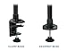 Mount-it! Dual Monitor Desk Mount Swivel Arm, Quick Connect with Combo Grommet and Clamp Base (MI-43111-BLK)