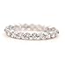 Platinum Plated Round Cubic Zirconia All-Around Infinity Band Wedding Ring Size 7