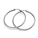 Sterling Silver Diamond Cut Round Hoop Earrings 30mm