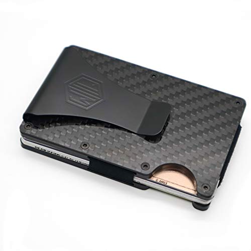 Carbon Fiber Wallet Money Clip By Widelyquality Rfid Minimalist Slim Cardholder - 