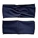 DRESHOW Cross Headbands Vintage Elastic Head Wrap Stretchy Moisture Hairband Twisted Cute Hair Accessories (4 Pack Cross Cloth: Black, Burgundy, Grey, Navy)
