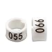iherdsman 001-100 Multi-color Bird Leg Bands Numbered 8 mm Pigeon Parrot Chicks Leg Band Duck Clip Rings Bands (White)