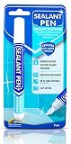 Sealant Pen White - Silicone Caulk Whitener, Mold and Mildew Concealer. Best for Home Sink, Kitchen, Showers, Bathroom, Wall, Ceiling and Floor Tile