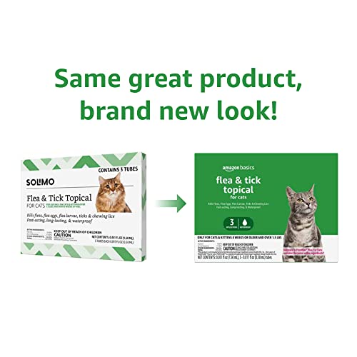 Amazon Basics Flea and Tick Topical Treatment for Cats (over 1.5 pounds
