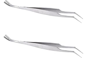 GALEPROMOT 2 Pcs Stainless Steel Tick Tweezers Dual Tipped Tick Remover Tool First Aid Tweezers Tick Killer Tweezer for Human Dogs Cats Tick Remover Tools