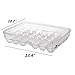 Pack Eggs Dispenser Covered Egg Holder,34 Eggs, Clear by Rekukos
