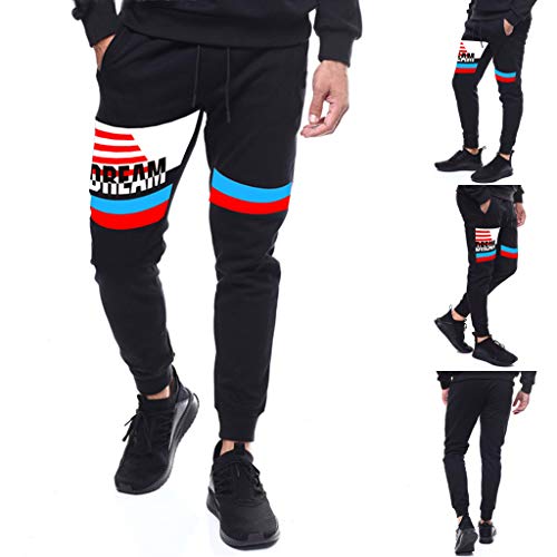 PLENTOP Men's Activewear,Shorts for Men Casual, Men's Splicing Printed Overalls Casual Pocket Sport Work Casual Trouser Pants