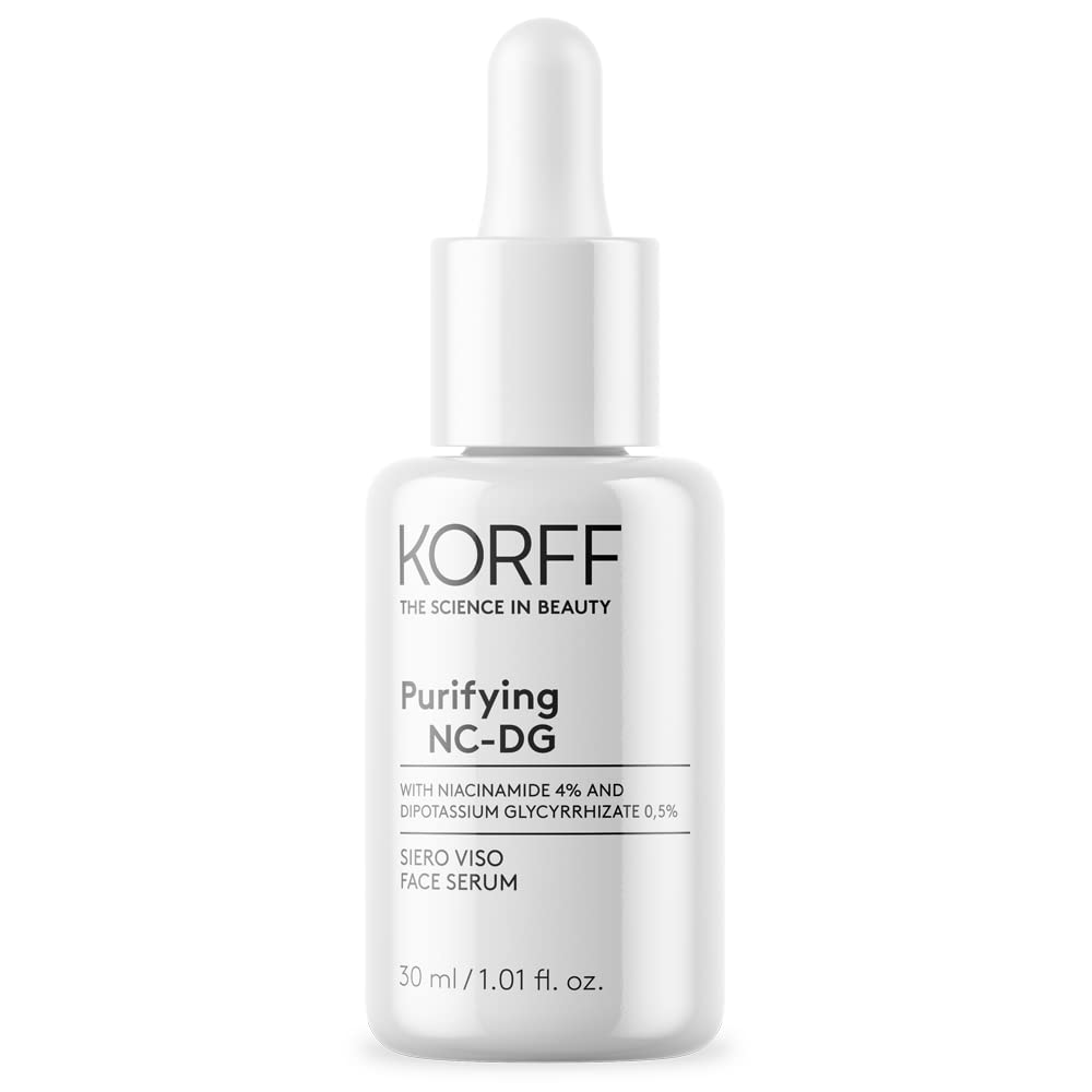 Korff Purifying NC-DG Facial Serum, Reduces Sebum Production and Gloss Effect, Treatment that Reduces Pores and Impurities, Evens the Tone, Sustainable Packaging, Format 30 ml
