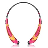Wireless Bluetooth Headphones, Bluetooth 4.1 Music Stereo Headset Earphones with Microphone Vibration Neckband Style for Sports Red