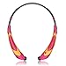 Wireless Bluetooth Headphones, Bluetooth 4.1 Music Stereo Headset Earphones with Microphone Vibration Neckband Style for Sports Red