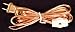 Westinghouse Gold Lamp Cord Set 8 Foot with Rotary On/off Switch