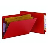 Smead End Tab Pressboard Classification File Folder with SafeSHIELD Fasteners, 2 Dividers, 2