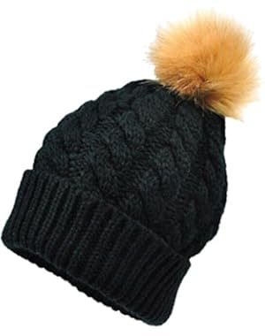 Baby Knitted Wool Hat,Cywulin Cute Winter Warm Hemming Cap with Hair Bulb