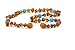 Amber Teething Necklace with Blue Turquoise for Baby - Unisex - 12.6 inches (32 cm) - Amber Jewelry - Hand-Made from Certified Baltic Amber Beads (Cognac / Blue Turquoise)