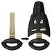 QualityKeylessPlus TWO Blade Insert Replacements for Saab Remote Uncut Key Blank with FREE KEYTAG