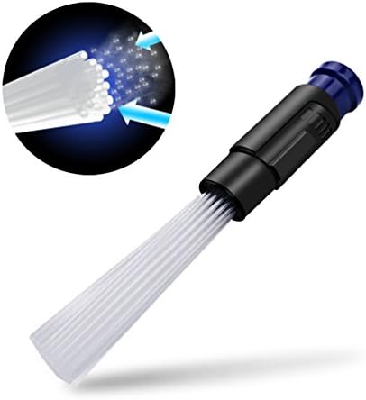 Vacuum Brush Cleaner  Dirt Remover,Universal Attachment Accessories-35mm(1-3/8 inch) Inner Diameter Hose for Air Vents Corners Plants Pets Drawers Jewelry Keyboards Car Sets By ZECEE (1pack)