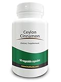 Real Herbs Organic Ceylon Cinnamon 750mg - Also known as True Cinnamon - Promotes Cardiovascular Health - 50 Vegetarian Capsules - Natural Alternative to Pills / Tablets