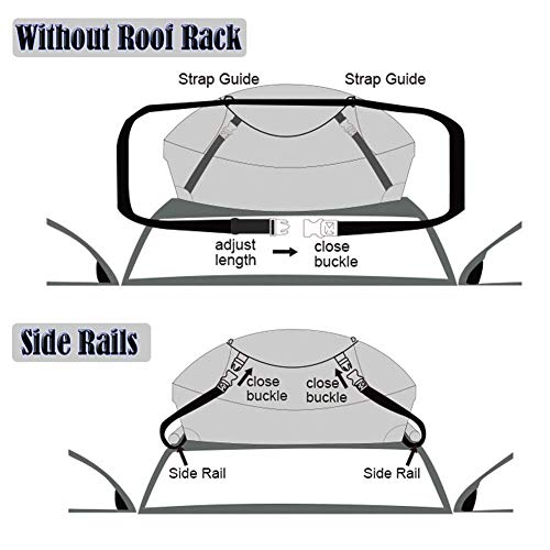 STDY 20 Cubic Feet Rooftop Cargo Top Carrier Bag,Travel Cargo Bag Box Storage Luggage by Waterproof 1200-Denier Polyester Material-with Easy to Install Straps-Soft Shell Luggage Rack Bag (20 cubic)