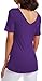 Criss Cross Tops for Women V Neck T Shirt(5XL,Purple)