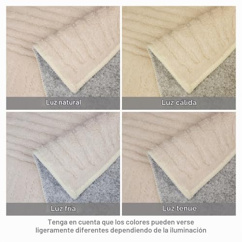 BEIMO Modern Rug 120x160CM, Soft Short Pile Rug with 3D Effect, Washable and Non-Slip for Living Room, Bedroom, Kitchen, Hallway, Beige