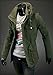 Fine Mens Military Style Hipster Hooded Long Sleeve Jacket Coat M Army Green
