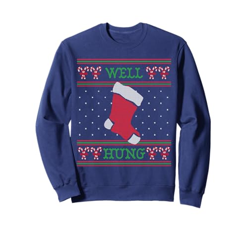 View 1 of * black *
Well Hung - Funny Adult Ugly Christmas Sweater-Style Sweatshirt. size XL.