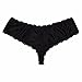 FEESHOW Men's Lace Bikini Briefs Sissy Pouch Underwear Hipster Crossdress Panties Black Large (Waistline 31.5-36.0
