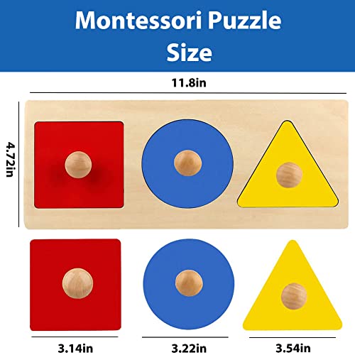 Montessori Baby's First Shape Sorter Shape Puzzle Jumbo Knob Puzzle Toddler Puzzles Preschool